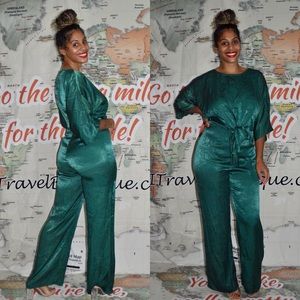 Green jumpsuit